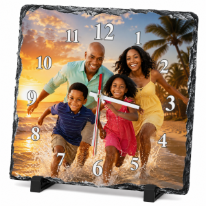 clock slate 27x27cm